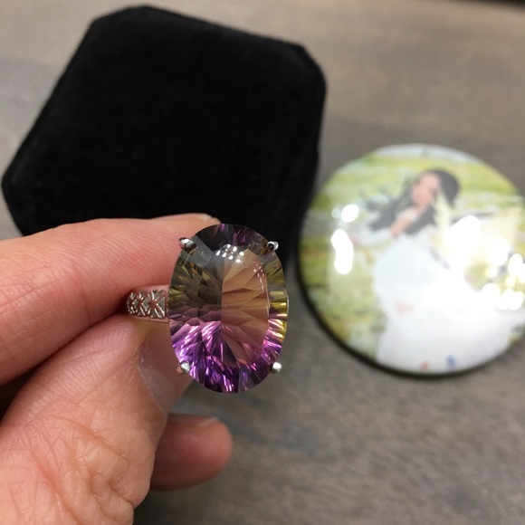 Jewelry - Certified 14.2 CT Ametrine Solid Silver Ring